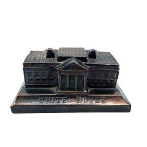 White House Washington DC Metal 3 Inches Vintage Travel Souvenir Brass Color